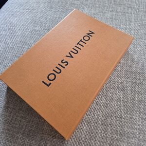 LOUIS VUITTON Orange Brown Magnetic Closure Box 10x12 Decor Storage Organize